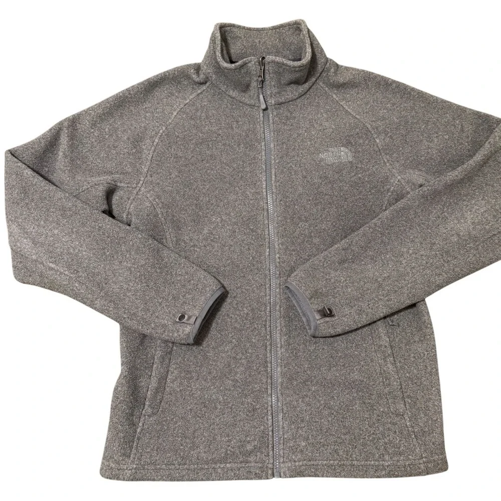 The North Face Fleece Jacket Full Zip Mens Small Grey Casual Outdoor